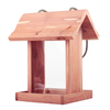 Transparent Window Squirrel Proof Wooden Bird Feeder