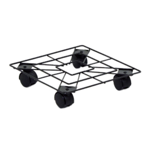 4-Wheel Square Metal Rolling Plant Stand Plant Caddy GT14355