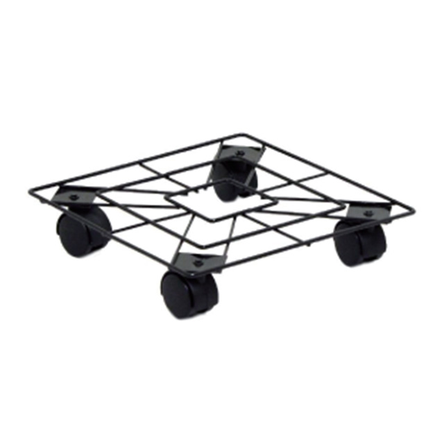 4-Wheel Square Metal Rolling Plant Stand Plant Caddy GT14355