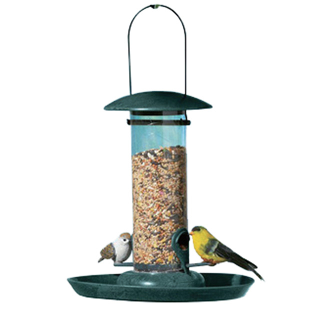 Hanging Twin Tube Bird Feeder with Tray GT16106