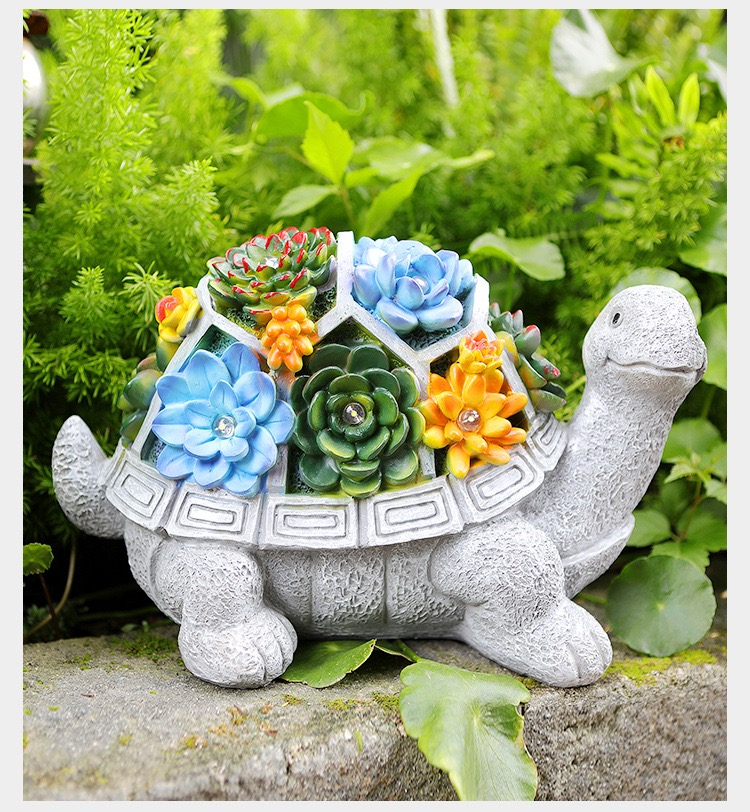 Solar Garden Outdoor Statues Turtle1