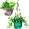 2 Pack Self Watering Hanging Planters 6.5 Inch Indoor Flower Pots