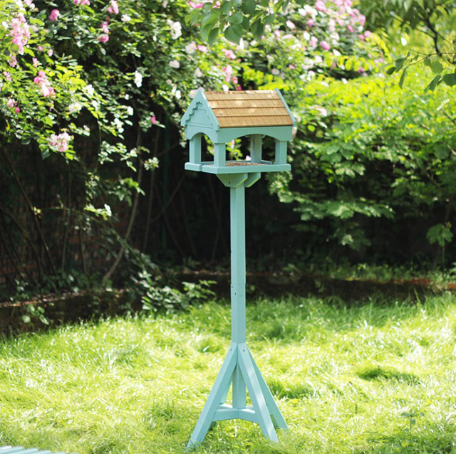 Outdoor Wooden Courtyard Bird Feeding Table Wild Bird Feeder