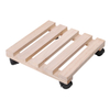 Square Natural Wooden Movable Plant Stand Plant Caddy GT14022