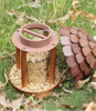 Squirrel Proof Rain Proof Shingle Wooden Gazebo Bird Feeder