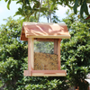 Transparent Window Squirrel Proof Wooden Bird Feeder