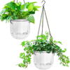 2 Pack Self Watering Hanging Planters 6.5 Inch Indoor Flower Pots