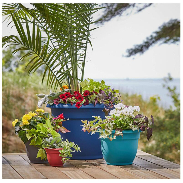 8" Round Plastic Caribbean Planter GT14126