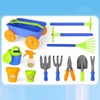 15 Pcs Kids Gardening Tools Garden Wagon & Tools Toy Set