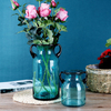 Hand Blown Unique Glass Vases Wide Mouth Vases