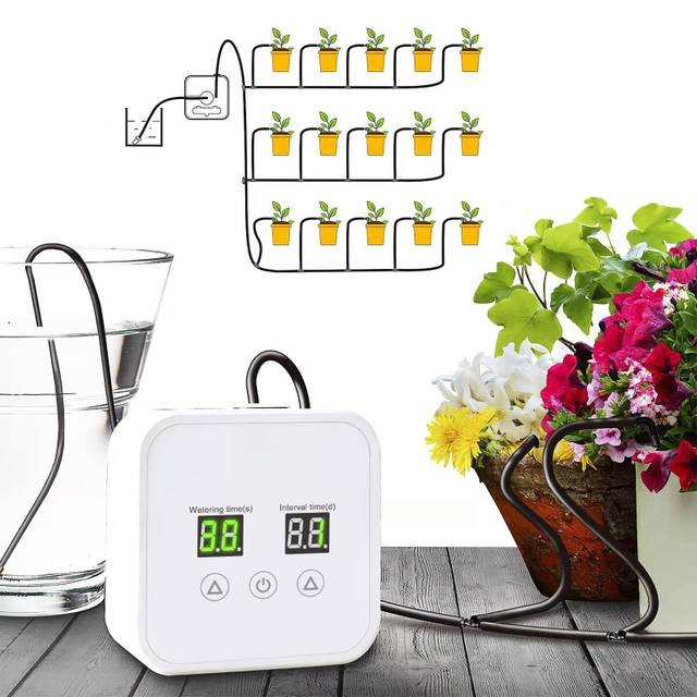 Automatic Drip Irrigation Interval Programmable Water Timer Kit