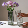 Glacier water ripple glass vase