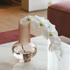 Modern Simple pink Medieval Transparent Glass Vase Advanced Hydroponic Vase Nordic Vase