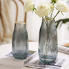 Hydroponics Rich Bamboo Lily Rose Vertical Ribbed Vase