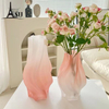 Small Cyclone Imitated Porcelain Glass Vase Frosted New Net Red Flower Hydroponic Rose Table Flower Vase
