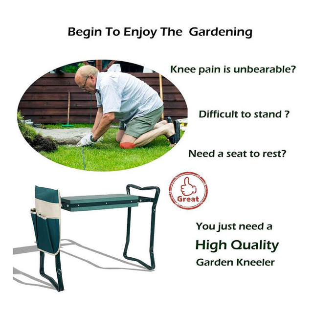 Seat Garden kneeler with EVA GARDEN TOOL