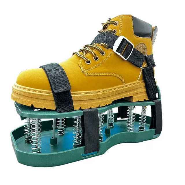 Double Layer with Spiked Bottom and Spring Base Lawn Aerator Shoes