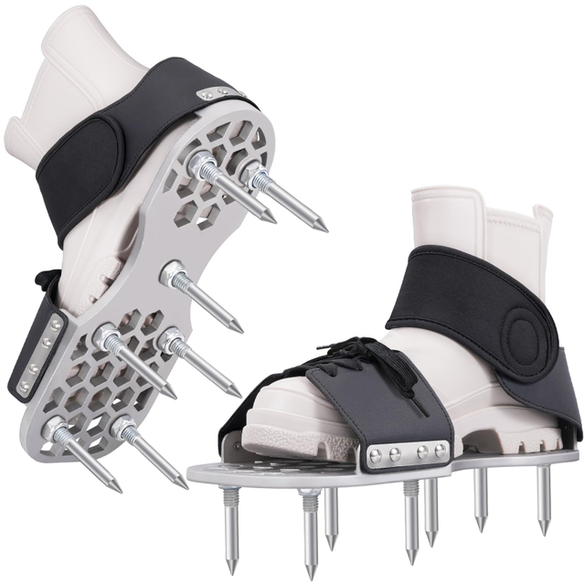 Lawn Aerator Shoes for Grass with 5MM Metal Bottom Aeration Shoes
