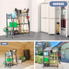 Garden Tool Organizer with Wheels for Garage, Large Storage Capacity