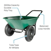 Outdoor 2 Tire Green Heavy-Duty Dolly Utility Cart Garden Wheelbarrow