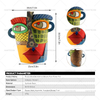 Abstract Human Face Multi-color Flower Pot
