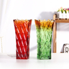High Thickened Multi-Colored Glass Flower Vase for Home Decor