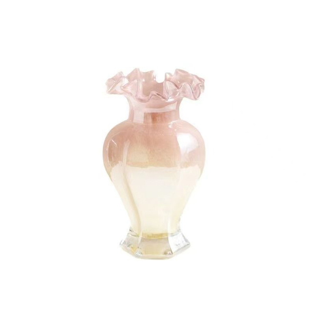INS Style French-style Vase Color Small Glass Vase Mini Flower Table Decoration Vase
