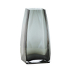 Tall Reversible Smoky Gray Crystal Vase