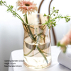Short and Plump Glass Container and Transparent Body Vases