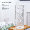 Ribbed Vase Hurricane Floating Candle Holder Decorative clear Flower Vases