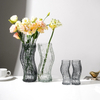 Creative Irregular Smart Impression Drop Pattern Glass Vase Personality Twist Waist Flower Arrangement Vase