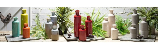 3 Small Rustic Home Decor Vases Modern Farmhouse Ceramic White Vase Set