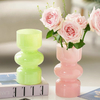 European Transparent Fine-grained Glass Vase Water Culture Flower Arrangement Short Wide-mouth Vase