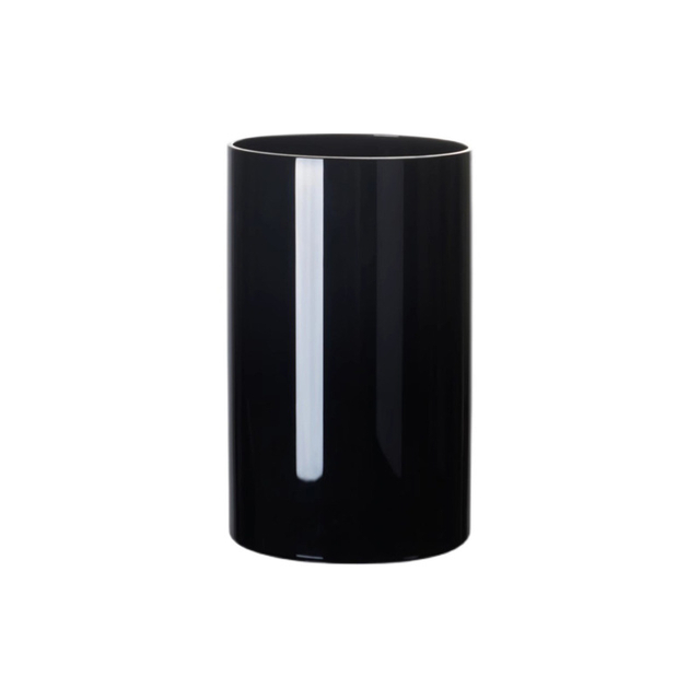 European Modern Simple Glass Black Straight Cylinder Advanced Sense Vase
