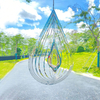 Wind Spinner 3D Water Droplets Shape Stainless Steel Metal Outdoor Garden Decor