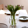 Modern Minimalist Style High-quality Appearance Slim Waist Design Glass Vase
