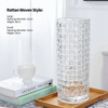 Ribbed Vase Hurricane Floating Candle Holder Decorative clear Flower Vases