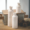 3 Small Rustic Home Decor Vases Modern Farmhouse Ceramic White Vase Set