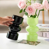 European Transparent Fine-grained Glass Vase Water Culture Flower Arrangement Short Wide-mouth Vase