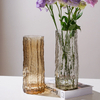 Glacier water ripple glass vase