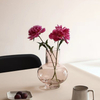 Modern Simple pink Medieval Transparent Glass Vase Advanced Hydroponic Vase Nordic Vase