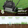 22.5-Inch Lawn Aerator with Weight Bag Heavy Duty Push Spike Aerator with 4 Wheels