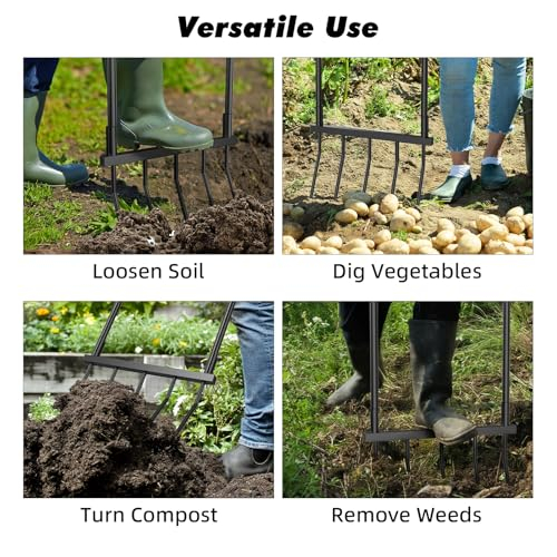 5 Tines Broad Fork for Gardening