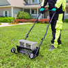 18-Inch Push Spike Aerator Heavy Duty Rolling Lawn Aerator