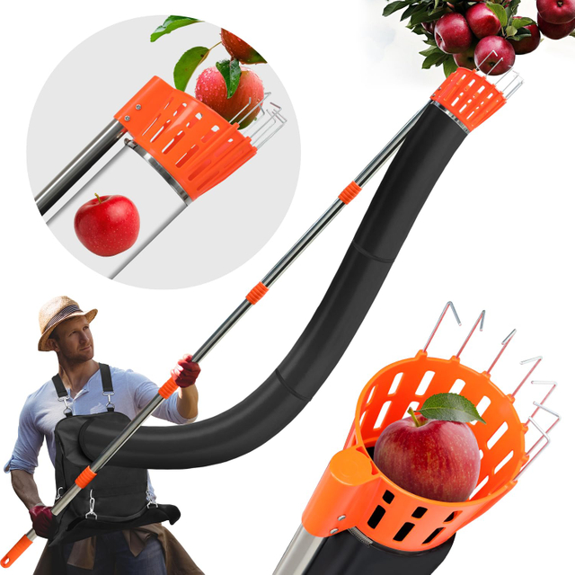 13Ft Professional Fruit Picker with Collection Funnel and Bag