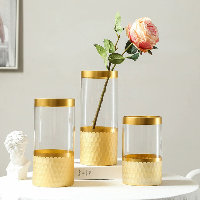 Most Popular Luxury Swirl Transparent Glass Flower Vase 