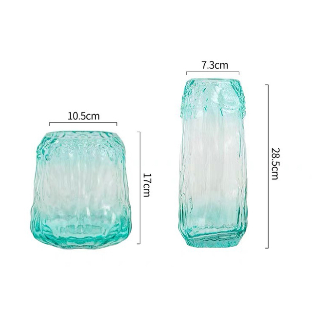  Ins Creative Silver-plated Gradient Glass Flower Vase