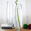 Home Decoration Tall Cylinder Custom Floral Abstract Vase Thickened Clear Glass Vase