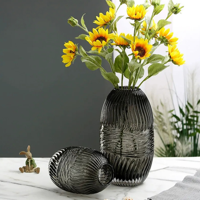 Clear Glass Flower Vase for Bouquet