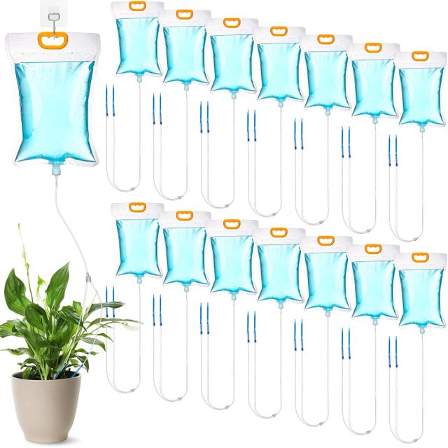 3.5L Plant Water Bag Adjustable Valve Watering Drip Irrigation Kit